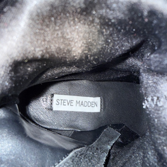 Steve Madden Sleek Black Heeled Boots - Picture 13 of 14